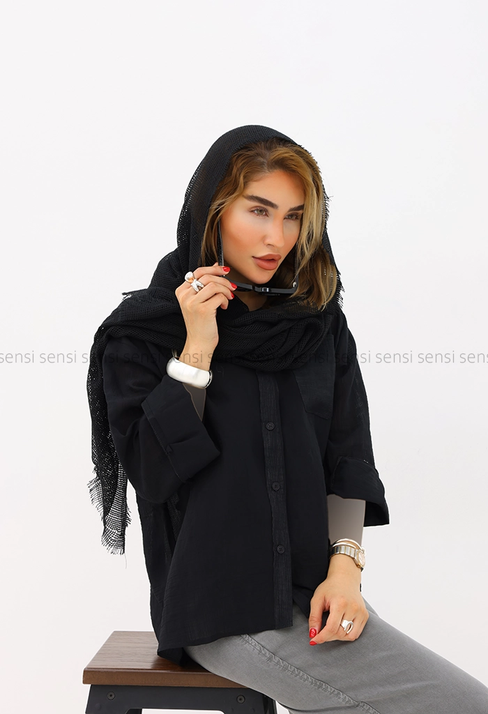 شومیز زنانه شیشه ای پشت پیله کد1005871